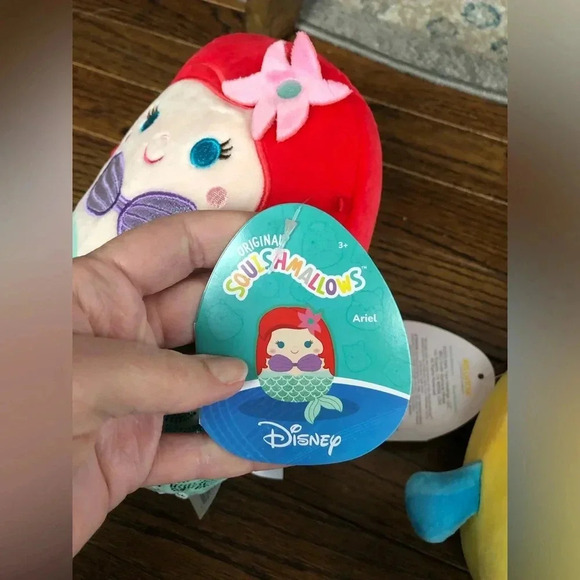 Original Squishmallows x Disney: The Little Mermaid - 8” Ariel and 5” Flounder - Picture 8 of 11